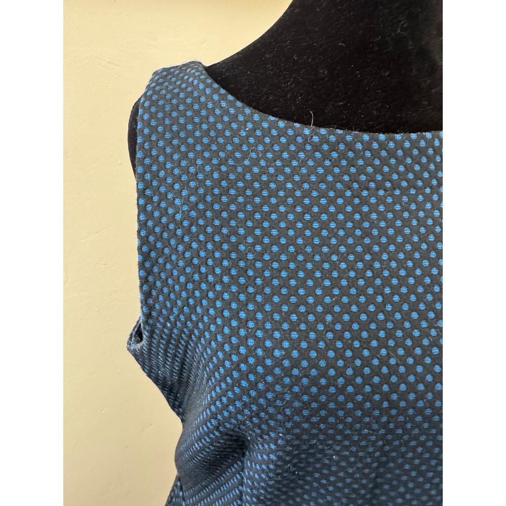 LOFT Women’s Size 10 Navy Blue Polka Dot Sleeveless A-Line Dress - Picture 3 of 10